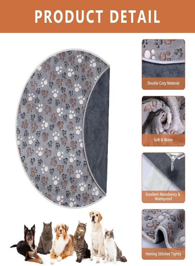 Clysee 4 Pack Washable Whelping Pad Whelping Supplies Absorbent Reusable Puppy Training Pads Reusable Dog Mat for Floor Non Slip Washable Pee Mat for Dogs(Grey,32 Inch) - Image 3